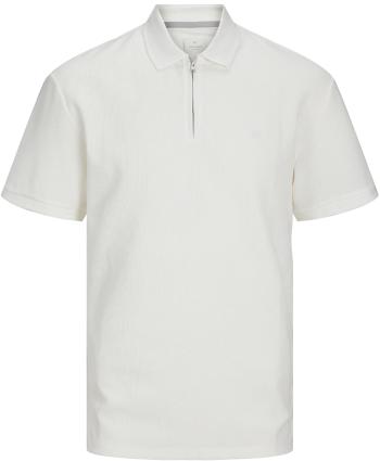 Jack&Jones Tricou polo pentru bărbați JPRCCJOHNNY Standard Fit 12255578 Cloud Dancer M