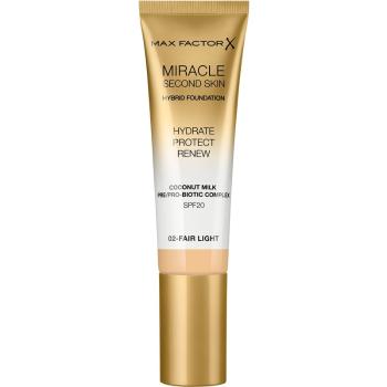 Max Factor Miracle Second Skin fond de ten crema hidratant SPF 20 culoare 02 Fair Light 30 ml