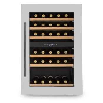 Klarstein KLARSTEIN VINSIDER 35D, frigider integrat de vin, 128 de litri, 41 de sticle de vin, 2 zone