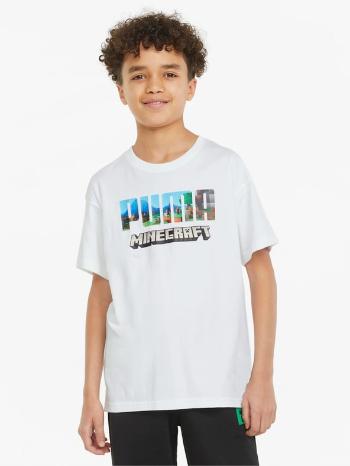 Puma Puma x Minecraft Tricou pentru copii Alb