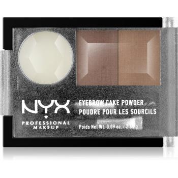 NYX Professional Makeup Eyebrow Cake Powder set pentru aranjarea sprâncenelor culoare 06 Blonde 2.65 g
