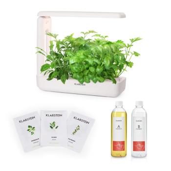 Klarstein GrowIt Cuisine Starter Kit Europa, 10 plante, 25 W LED, semințe din Europa, soluție nutritivă