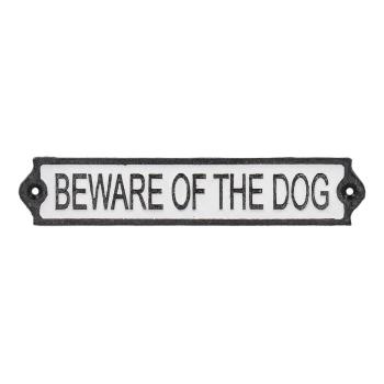 Semn din fontă 26x5 cm Beware of the Dog – Esschert Design