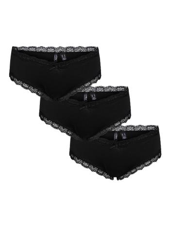 Pieces PACK 3 - chiloți de damă PCNOLA Hipster 17108468 Black L