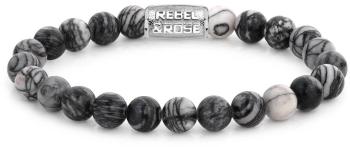 Rebel&Rose Brățară din mărgele Negru Wolf RR-80032-S 20 cm - L+