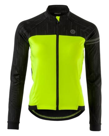 
                 AGU Jachetă termoizolantă de ciclism - ESSENTIAL HIVIS LADY - negru/galben  
            