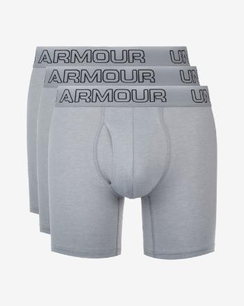 Under Armour Charged Cotton® Stretch 6” Boxeri, 3 bucăți Gri