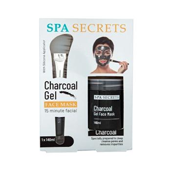 XPel Mască de față cu gel și aplicator SPA Secrets Charocal (Gel Face Mask) 140 ml