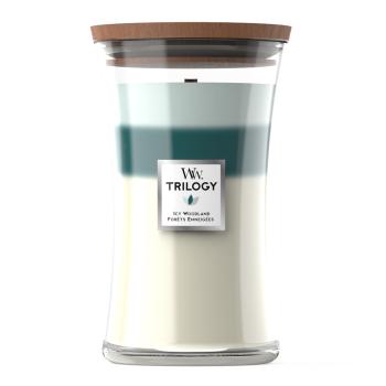 WoodWick Lumânare parfumată mare Trilogy Icy Woodland 609,5 g