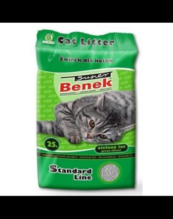 BENEK Super Standard Green Forest nisip pentru litiera, miros de pin 25 L x 2 (50 l)