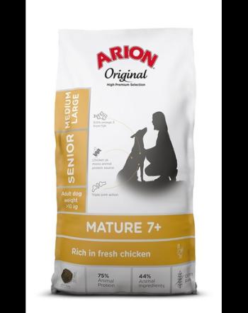 ARION Original Mature 7+ Senior Medium Large Chicken Rice 12 kg caini maturi de rase medii si mari