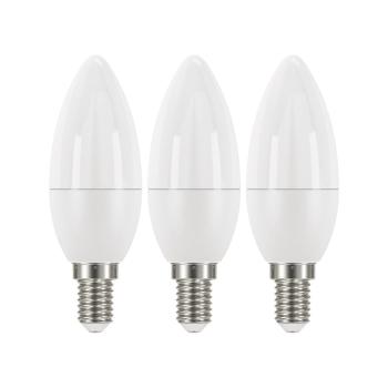 Set 3 becuri cu LED EMOS Classic Candle Warm White, 6W E14