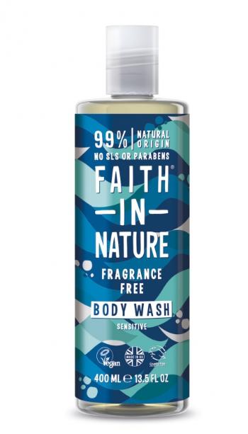 Faith in Nature Gel de duș natural hipoalergenic fără parfum (Body Wash) 400 ml