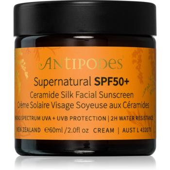 Antipodes Supernatural SPF50+ Ceramide Silk Facial Sunscreen crema protectoare pentru fata cu ceramide SPF 50+ 60 ml