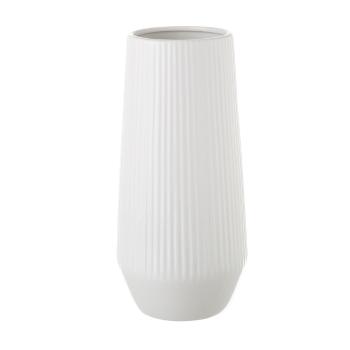 Vază din ceramică Unimasa, 14,5 x 30 cm, alb
