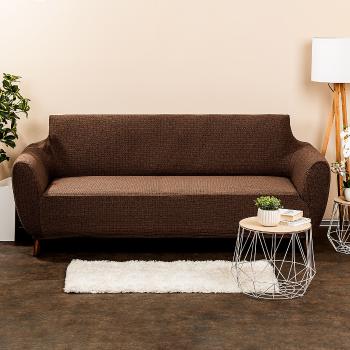 Husă multielastică 4Home Comfort Plus, pentru canapea, maro, 180 - 220 cm, 180 - 220 cm
