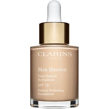 Clarins Skin Illusion Natural Hydrating Foundation makeup radiant cu hidratare SPF 15 culoare 105N Nude 30 ml