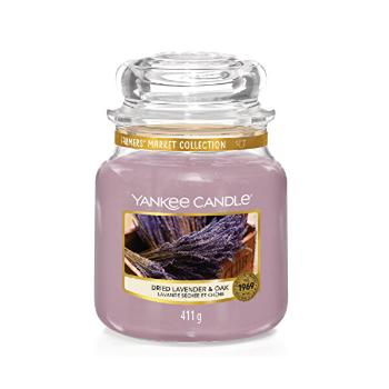 Yankee Candle Lumânare aromatică Medie Classic Dried Lavender & Oak 411 g