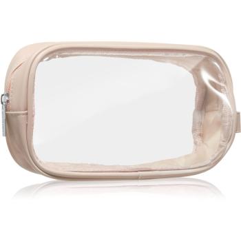 Notino Travel Collection Cosmetic bag geantă de cosmetice transparentă transparent S Beige 20x10x5 cm 1 buc