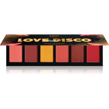 NYX Professional Makeup Love Lust Disco Sweet Cheeks Blush paletă de farduri pentru obraji 6 x 5 g