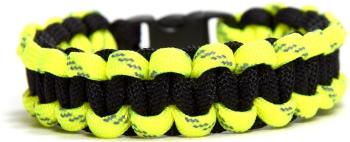 Cordell Brățară paracord Solomon Negru cu galben reflectorizant XL (20-21 cm)