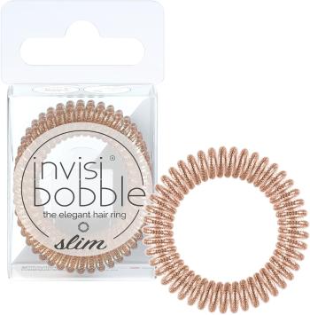 Invisibobble Elastic de păr subțire in forma spirală Slim Of Bronze and Beads 3 buc