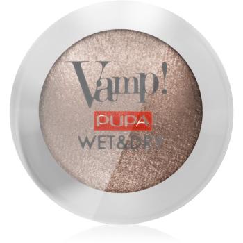 Pupa Vamp! Wet&Dry farduri de ochi pentru utilizare umedă și uscată stralucire de perla culoare 102 Golden Taupe 1 g