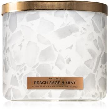 Bath & Body Works Beach Sage & Mint lumânare parfumată 411 g