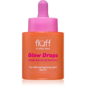 Fluff Glow Drops ser cu efect iluminator cu vitamina C Amber Extract 30 ml