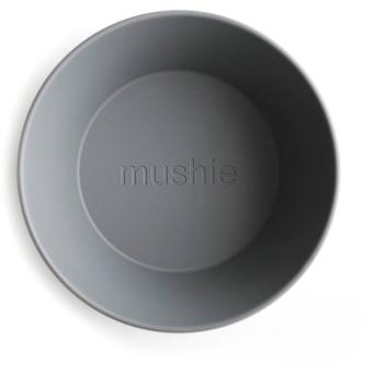 Mushie Round Dinnerware Bowl bol Smoke 2 buc