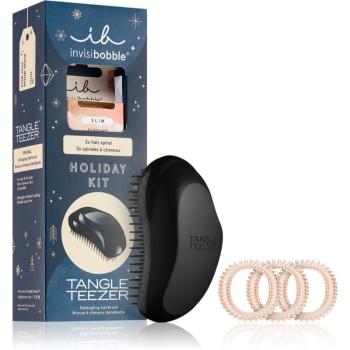 invisibobble x Tangle Teezer Holiday Kit set (pentru un aspect perfect al parului)