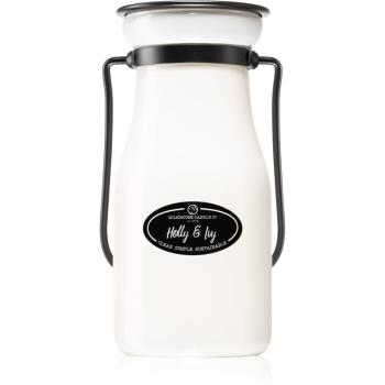Milkhouse Candle Co. Creamery Holly & Ivy lumânare parfumată Milkbottle 227 g