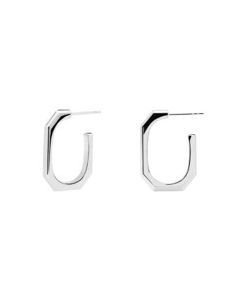 PDPAOLA Eleganti cercei pentru femei SIGNATURE LINK Silver AR02-415-U