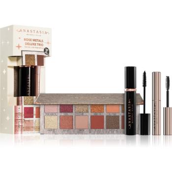 Anastasia Beverly Hills Rose Metals Deluxe Trio set cadou (pentru ochi și sprâncene)