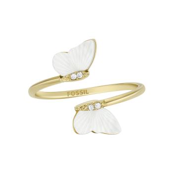 Fossil Inel decent Radiant Wings placat cu aur deschis JF04423710 57 mm