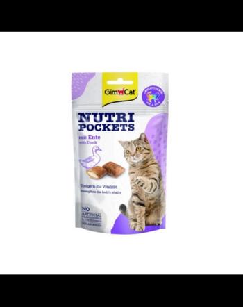 GIMCAT Nutri Pockets with Duck 60 g recompensa pisica, cu rata