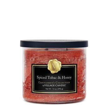 Village Candle Lumânare parfumată în sticlă Spiced Tobac & Honey 396 g