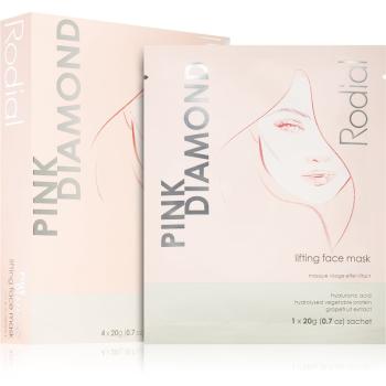 Rodial Pink Diamond Lifting Face Mask mască textilă cu efect de lifting 4x20 g