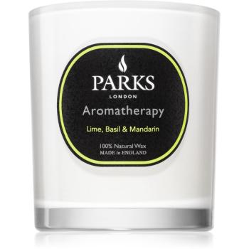 Parks London Aromatherapy Lime, Basil & Mandarin lumânare parfumată 220 g