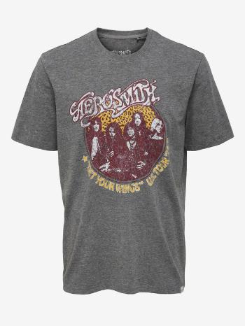 ONLY & SONS Aerosmith Tricou Gri