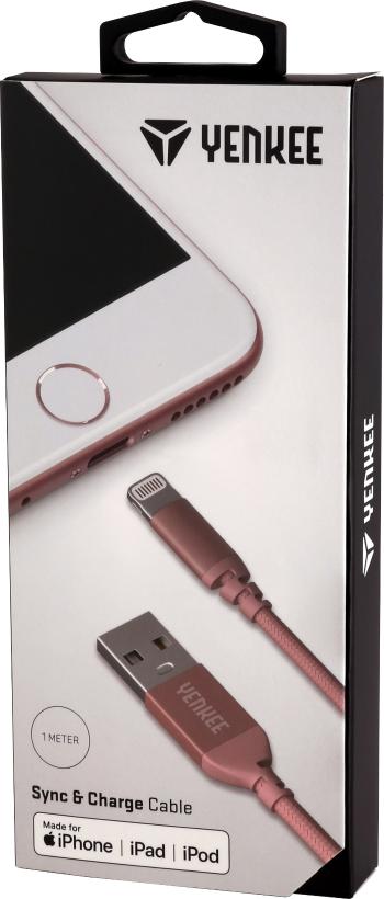 Cablu de sincronizare si incarcare Lightning pt Apple - roz - Mărimea 1 m