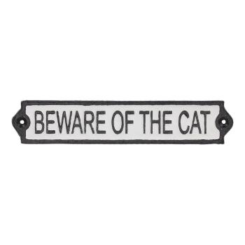 Semn din fontă 26x5 cm Beware of the Cat – Esschert Design