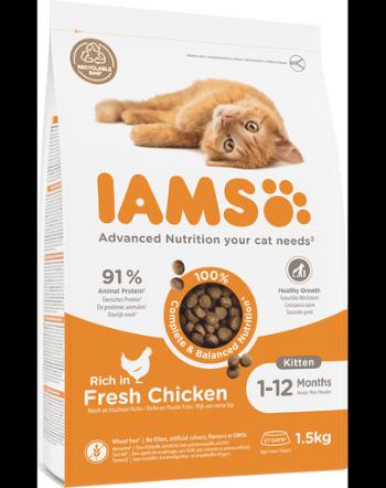 IAMS for Vitality Kitten Chicken 1,5 kg Hrana pisoi, cu pui