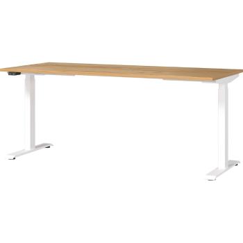 Birou cu blat cu aspect de lemn de stejar cu înălțime ajustabilă electric 80x180 cm Jet – Germania