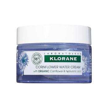 Klorane Cremă hidratantă pentru față cu floare de colt Bio (Cornflower Water Cream) 50 ml