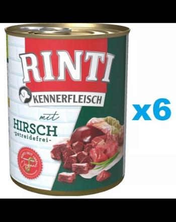 RINTI Kennerfleisch Venison hrana caine adult 6x800 g vanat