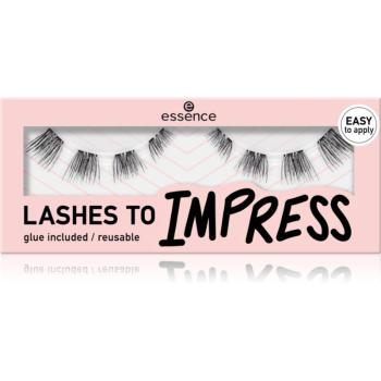 essence LASHES TO IMPRESS gene false cu lipici 8 buc