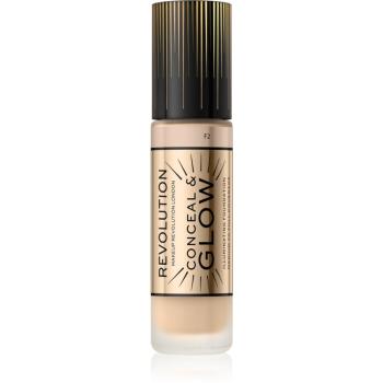 Makeup Revolution Conceal & Glow machiaj de stralucire pentru un look natural culoare F2 23 ml
