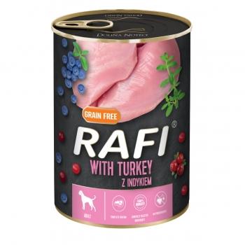 RAFI by Dolina Noteci, Curcan, conservă hrană umedă câini, (în aspic), 400g