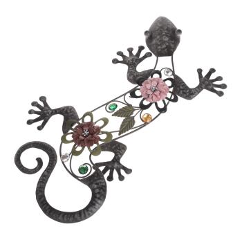 Decorațiune de perete Lizzard din metal, 27,5 x 50 x 5 cm, 